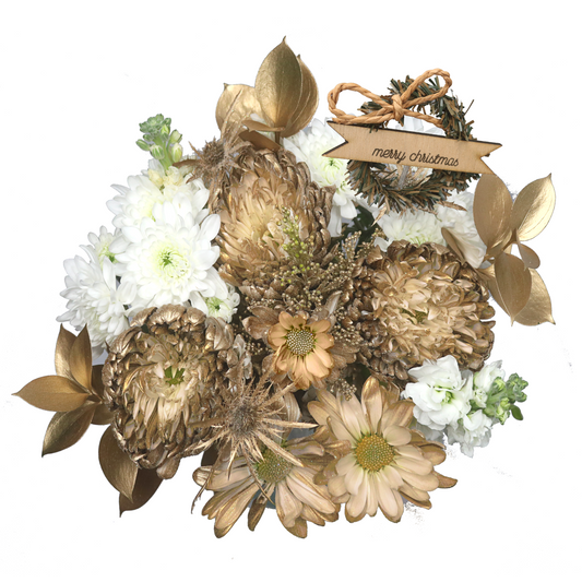 CHRISTMAS FRESH FLOWERS - GINGERBREAD HOUSE - HALLMARK