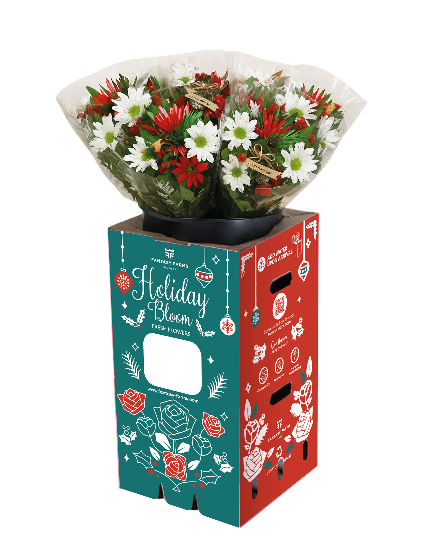 CHRISTMAS FRESH FLOWERS - WHITE CHRISTMAS - HALLMARK