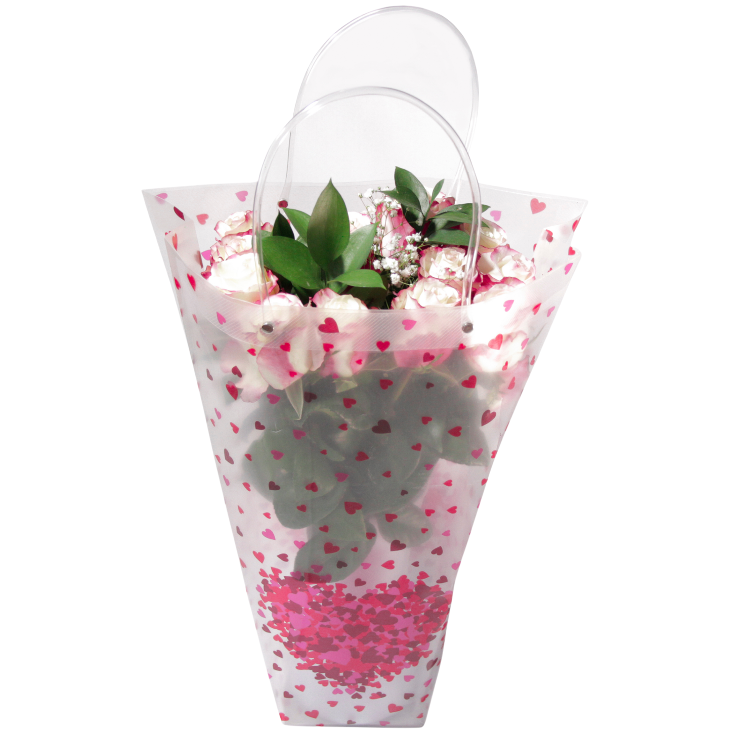 VALENTINE´S DAY - VASE AND BAG BOUQUET - HALLMARK